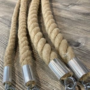 Hennep touwen met sluitingen
