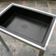 aluminiumstaander met  badschaal brut alu