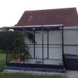 Voli&egrave;re in antraciet alu b306xd208xh200cm met morsranden