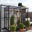Voli&egrave;re b 264 x d 107x h 200cm in antraciet aluminium met zwarte epoxy draad 13x13x1,2mm