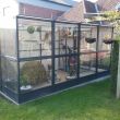 voli&egrave;re antraciet b408 x d209 xh200cm met morsranden