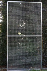 paneel  B102 X H200cm in brut alu met verzinkte draad 12,7 x 12,7mm
