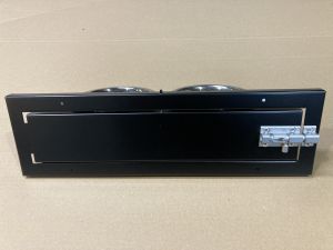 voederplateau 2 vaks 13cm zwart